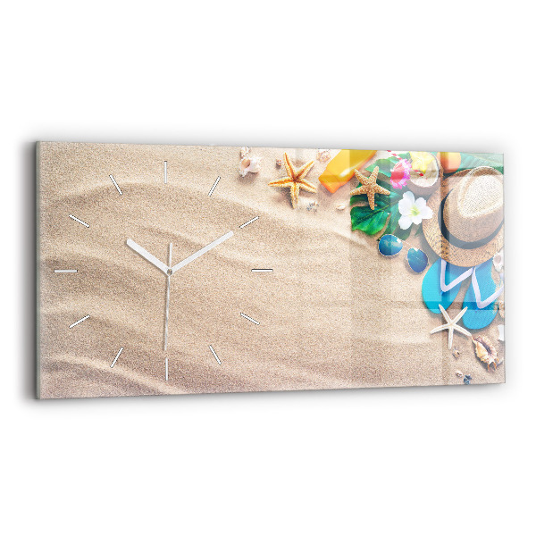 Glass wall clock rectangular Holiday accessories