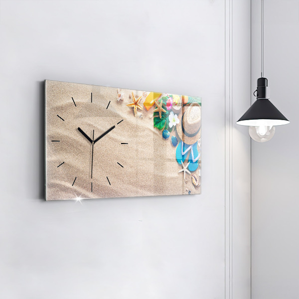 Glass wall clock rectangular Holiday accessories