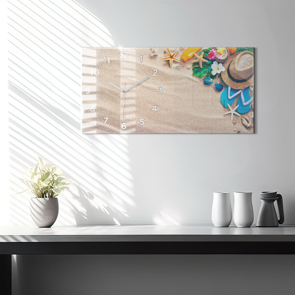 Glass wall clock rectangular Holiday accessories