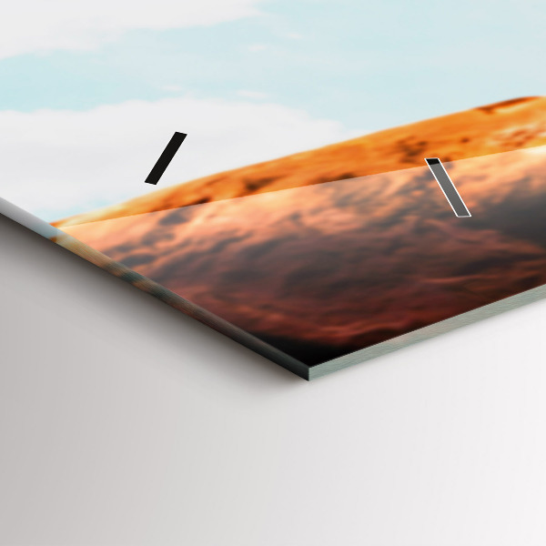 Glass wall clock rectangular Stuntman and adrenaline