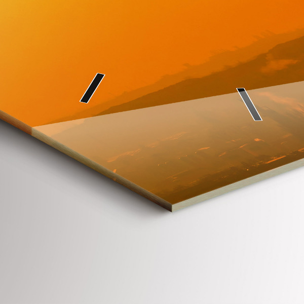 Glass wall clock rectangular View of the Brno Cathedral