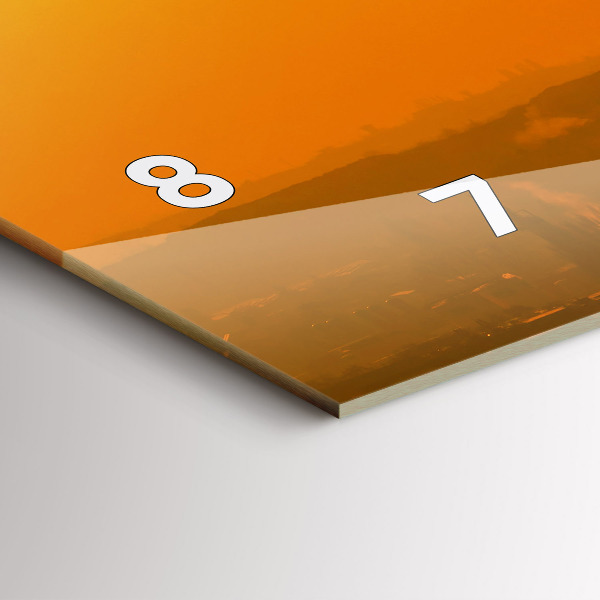 Glass wall clock rectangular View of the Brno Cathedral