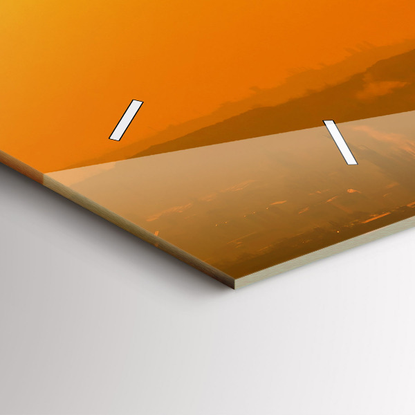 Glass wall clock rectangular View of the Brno Cathedral