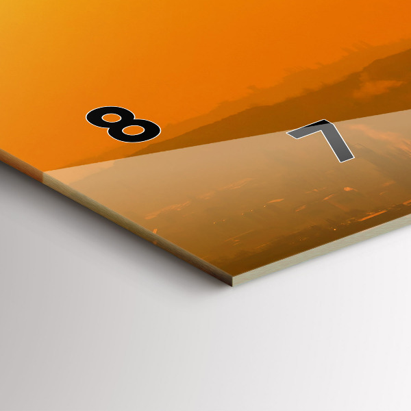 Glass wall clock rectangular View of the Brno Cathedral