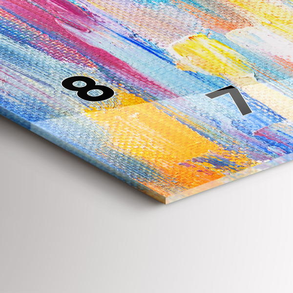 Glass wall clock rectangular Couple in the rain