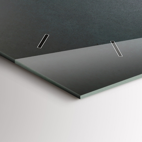 Glass wall clock rectangular Wanderer in the Dark