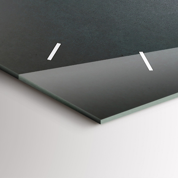 Glass wall clock rectangular Wanderer in the Dark