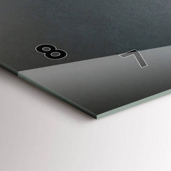 Glass wall clock rectangular Wanderer in the Dark