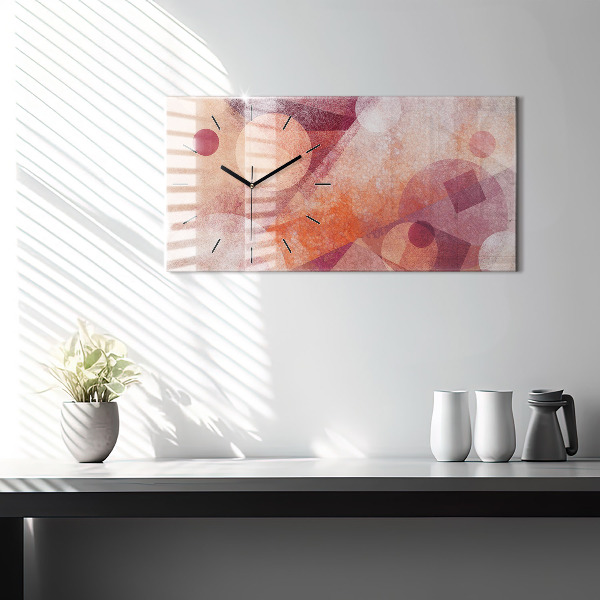 Glass wall clock rectangular Geometric Abstraction