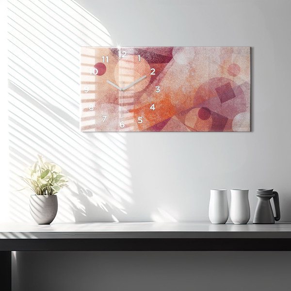 Glass wall clock rectangular Geometric Abstraction