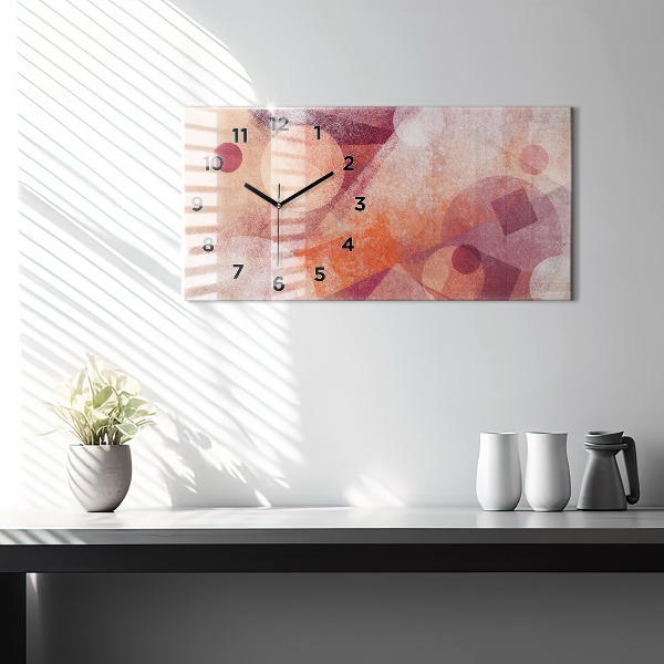 Glass wall clock rectangular Geometric Abstraction