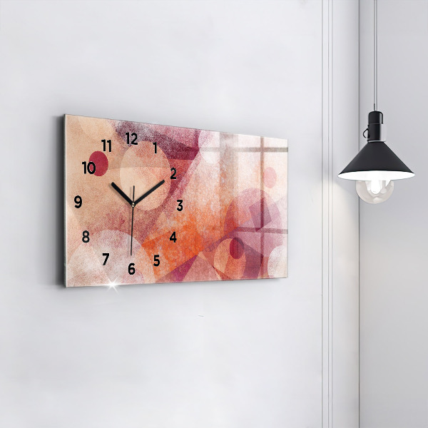 Glass wall clock rectangular Geometric Abstraction