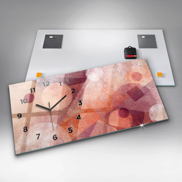 Glass wall clock rectangular Geometric Abstraction