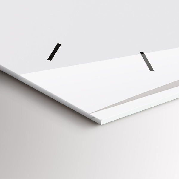 Glass wall clock rectangular Abstract leaves