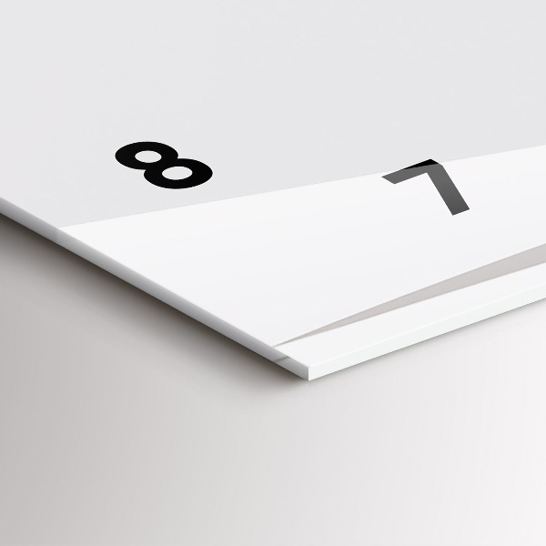 Glass wall clock rectangular Abstract leaves