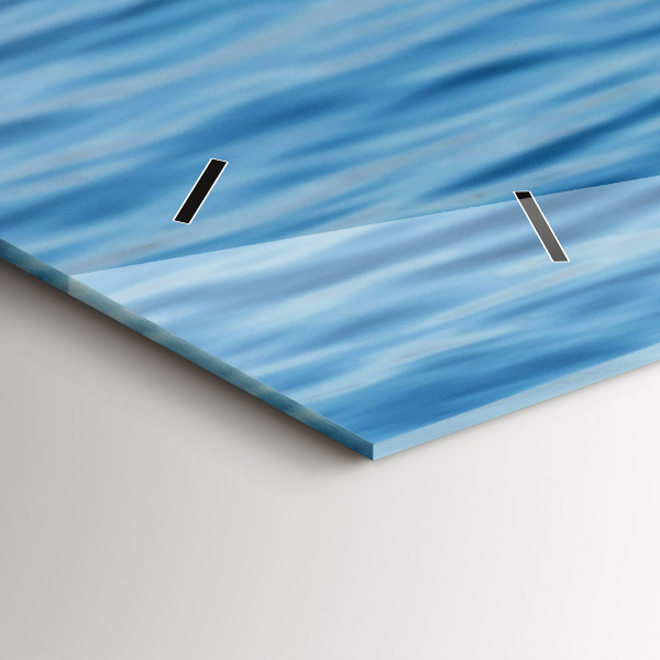 Glass wall clock rectangular Seagulls in Gdynia