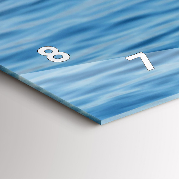 Glass wall clock rectangular Seagulls in Gdynia