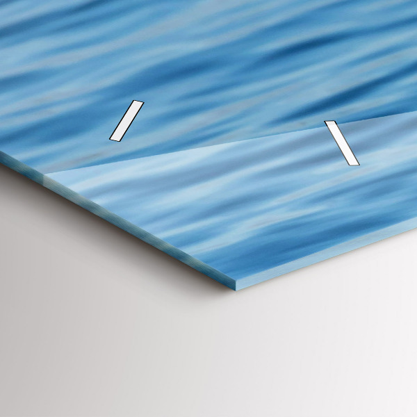 Glass wall clock rectangular Seagulls in Gdynia