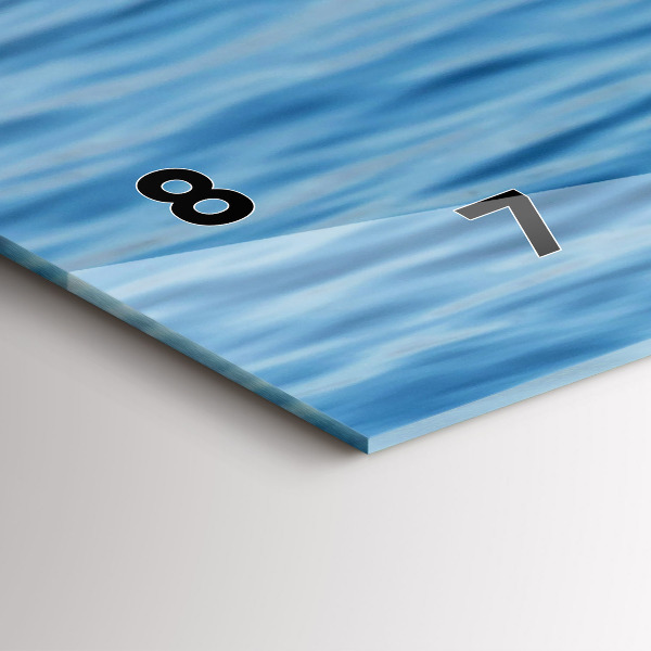 Glass wall clock rectangular Seagulls in Gdynia