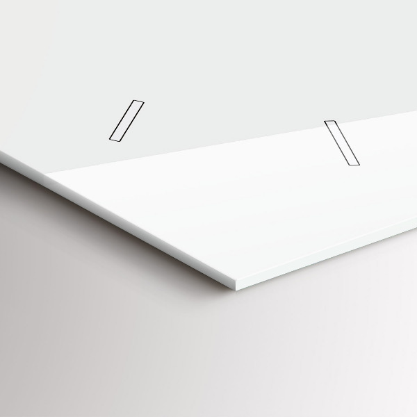 Glass wall clock rectangular Butterfly and key boho style