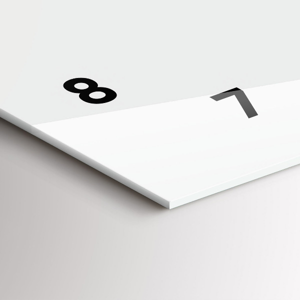 Glass wall clock rectangular Butterfly and key boho style