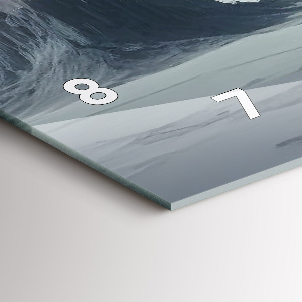 Glass wall clock rectangular Man Space Planet