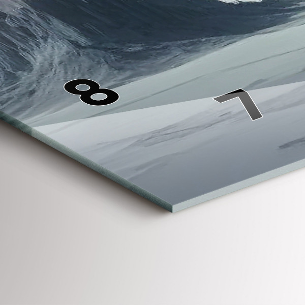 Glass wall clock rectangular Man Space Planet