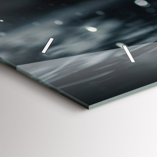 Glass wall clock rectangular Tomato