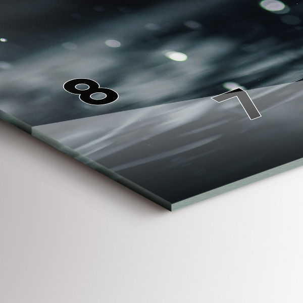 Glass wall clock rectangular Tomato