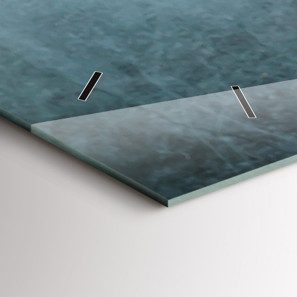 Glass wall clock rectangular A cup of coffee