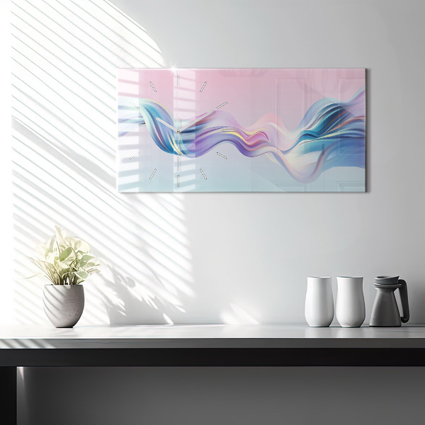 Glass wall clock rectangular Fluid flow element