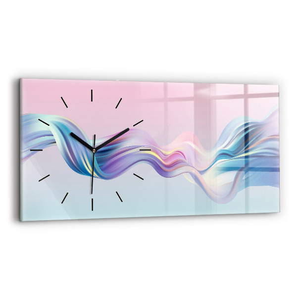 Glass wall clock rectangular Fluid flow element