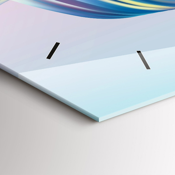 Glass wall clock rectangular Fluid flow element