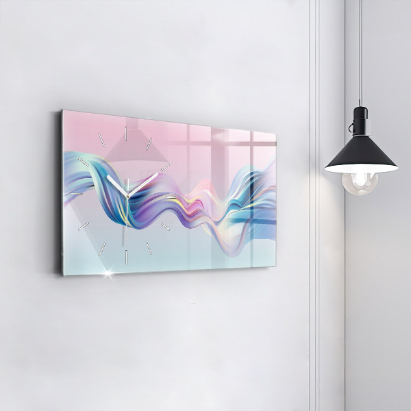 Glass wall clock rectangular Fluid flow element