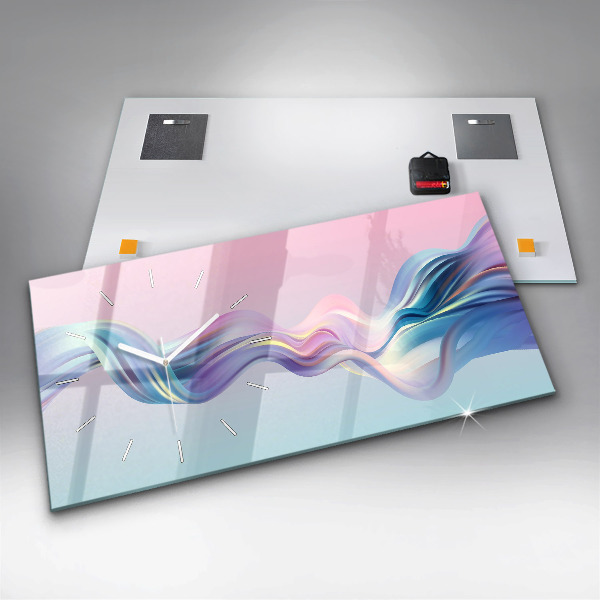 Glass wall clock rectangular Fluid flow element