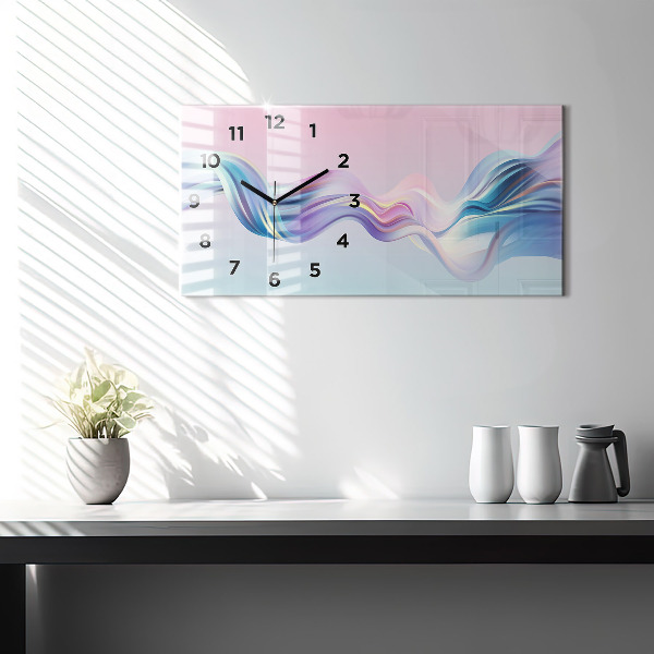 Glass wall clock rectangular Fluid flow element