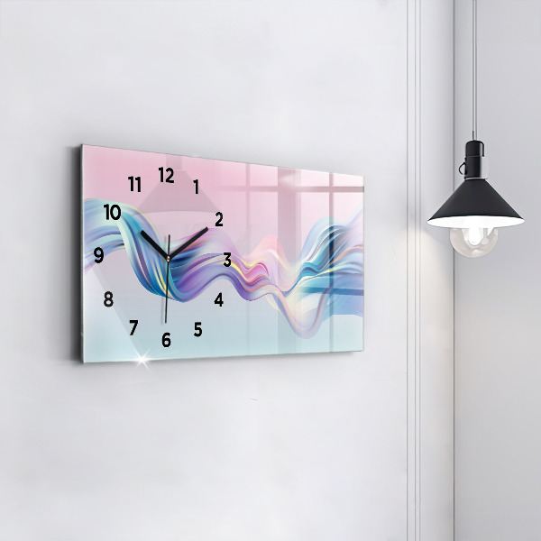 Glass wall clock rectangular Fluid flow element