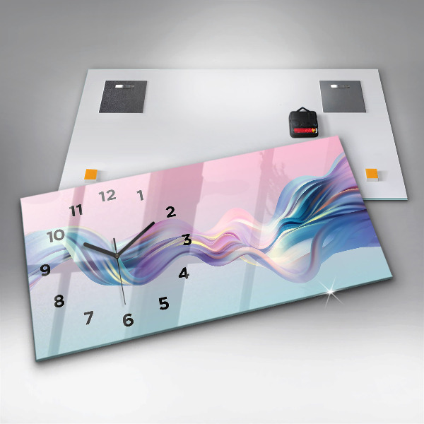 Glass wall clock rectangular Fluid flow element