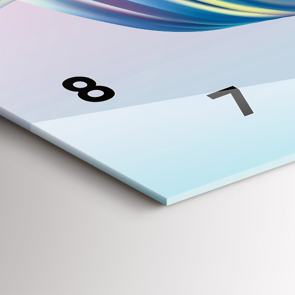 Glass wall clock rectangular Fluid flow element