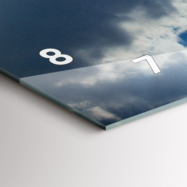 Glass wall clock rectangular The Polish flag against the sky