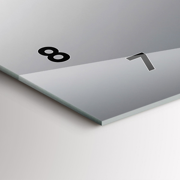 Glass wall clock rectangular A glass of red wine