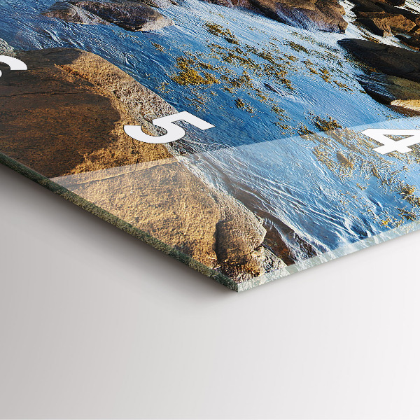 Square glass wall clock Annisquam Lighthouse