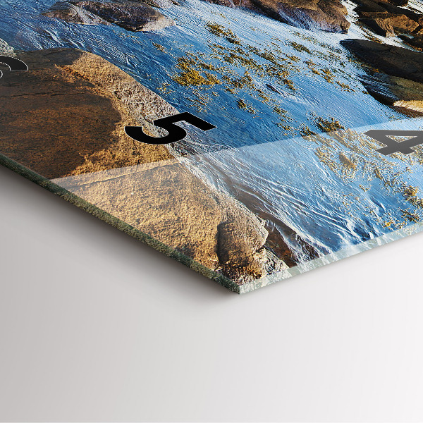 Square glass wall clock Annisquam Lighthouse