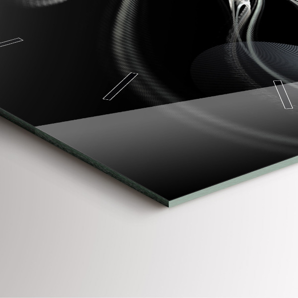 Square glass wall clock Abstract smoke