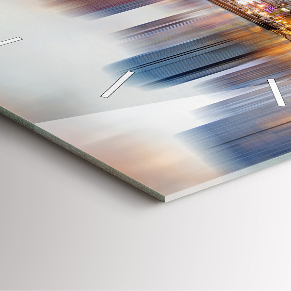 Square glass wall clock Panorama with the Eiffel Tower