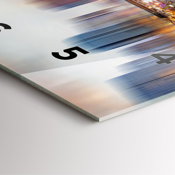 Square glass wall clock Panorama with the Eiffel Tower