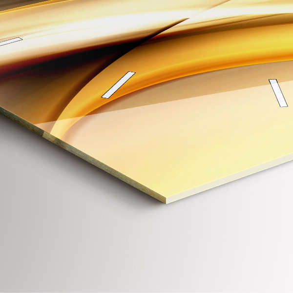 Square glass wall clock Abstract wave