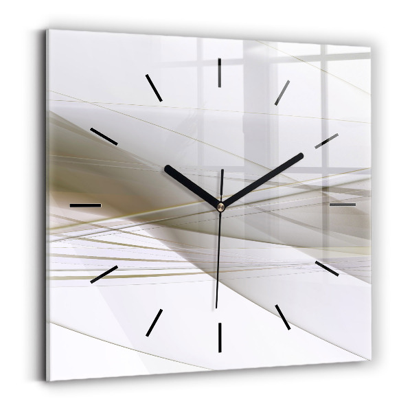 Square glass wall clock Bright abstraction