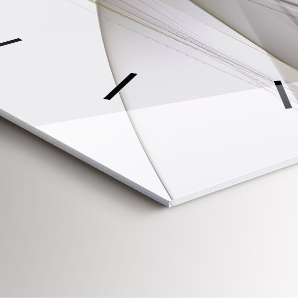 Square glass wall clock Bright abstraction