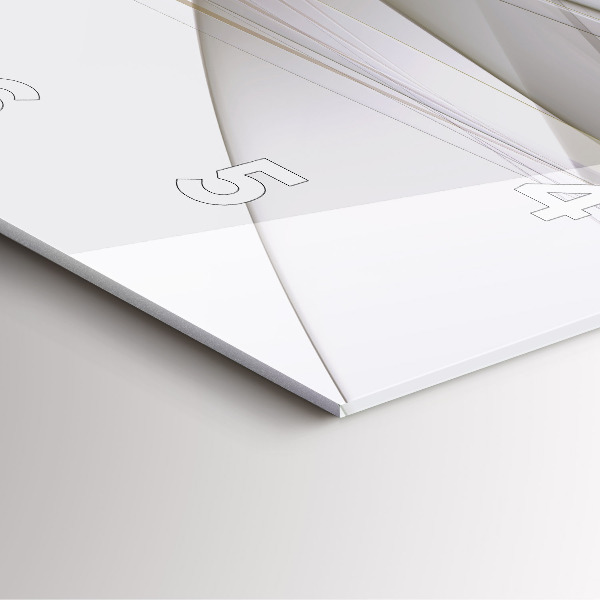 Square glass wall clock Bright abstraction